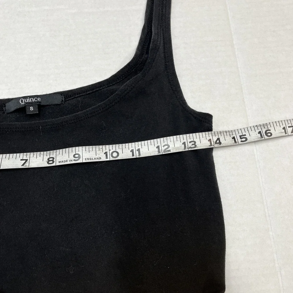 Quince Dress Black Tencel Tank Midi Size S Lagenlook Capsule Casual Comfort - Picture 7 of 9